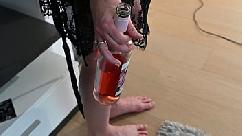 Redhead student girl squirt after party